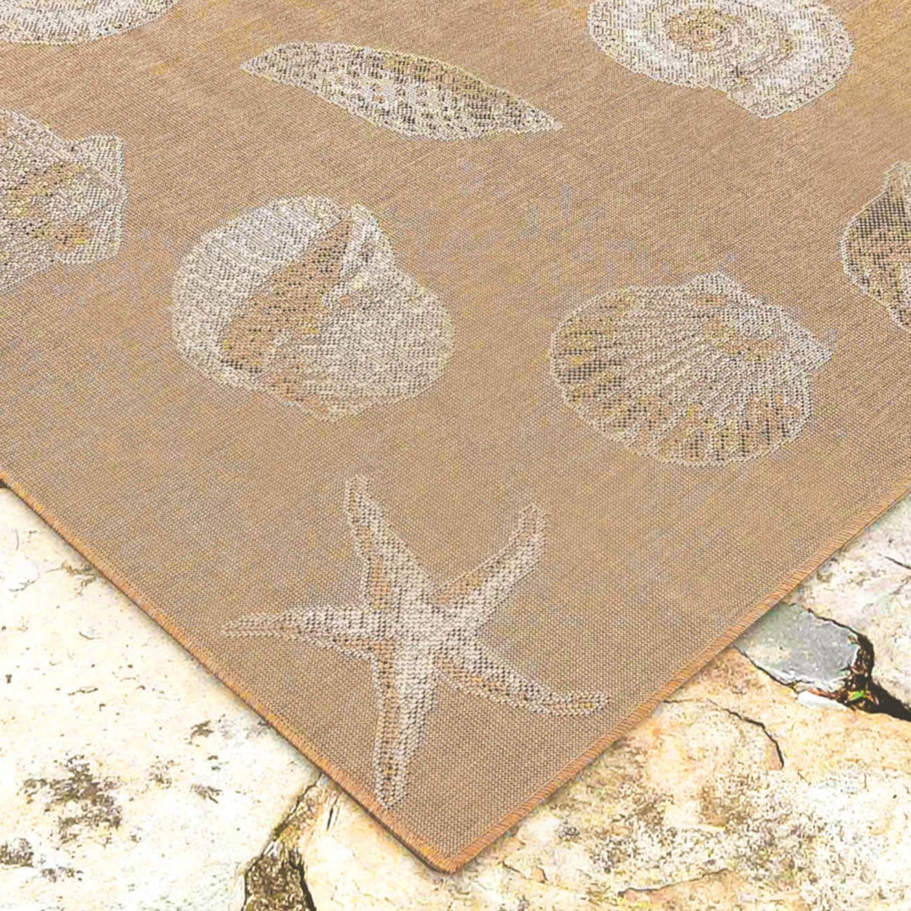 Thumbnail4 of Carmel Shells 841412 6'6"x9'4" Sand Indoor/Outdoor Area R more views