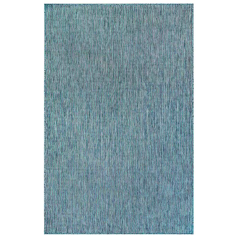 Image 2 Carmel Texture Stripe 842204 4&#39;10 inchx7&#39;6 inch Aqua Area Rug