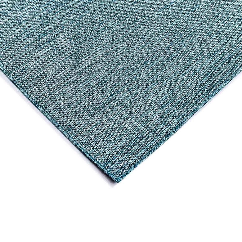 Image 3 Carmel Texture Stripe 842204 4&#39;10 inchx7&#39;6 inch Aqua Area Rug more views