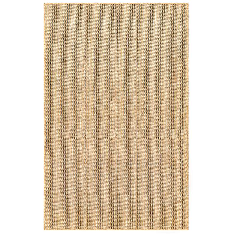 Image 2 Carmel Texture Stripe 842212 4'10"x7'6" Sand Outdoor Rug