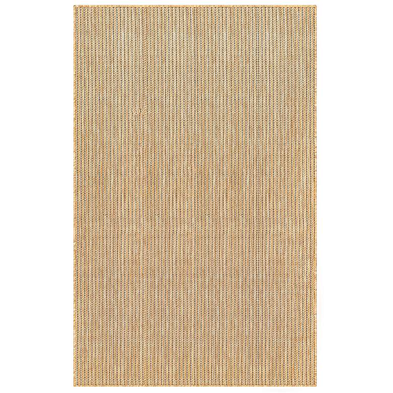 Image 2 Carmel Texture Stripe 842212 4&#39;10 inchx7&#39;6 inch Sand Outdoor Rug