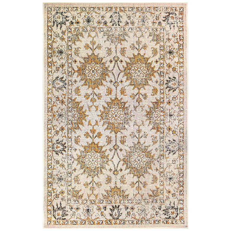 Image 2 Carmel Vintage Floral 841812 4&#39;10 inchx7&#39;6 inch Sand Outdoor Rug