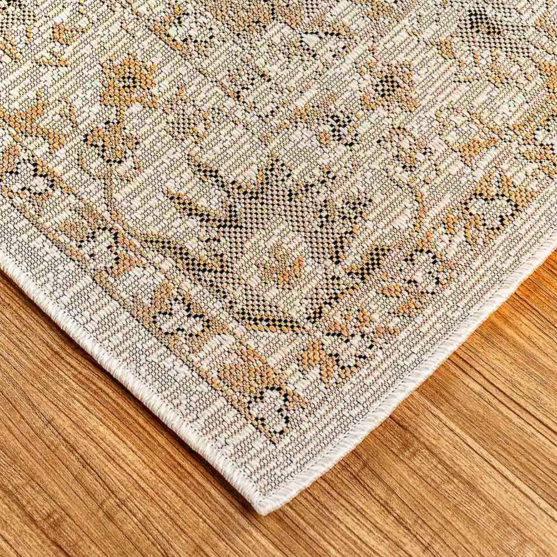 Image 4 Carmel Vintage Floral 841812 4'10"x7'6" Sand Outdoor Rug more views