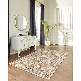 Image5 of Carmel Vintage Floral 841812 6'6"x9'4" Sand Outdoor Area more views
