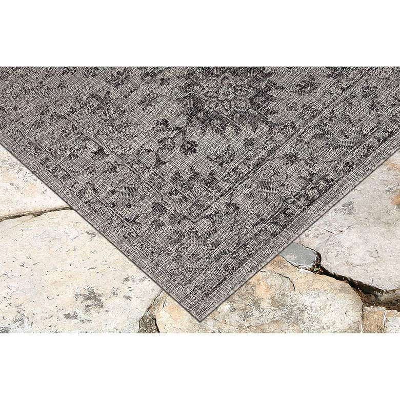 Image 2 Carmel Vintage Floral 841848 4'10"x7'6" Black Area Rug more views