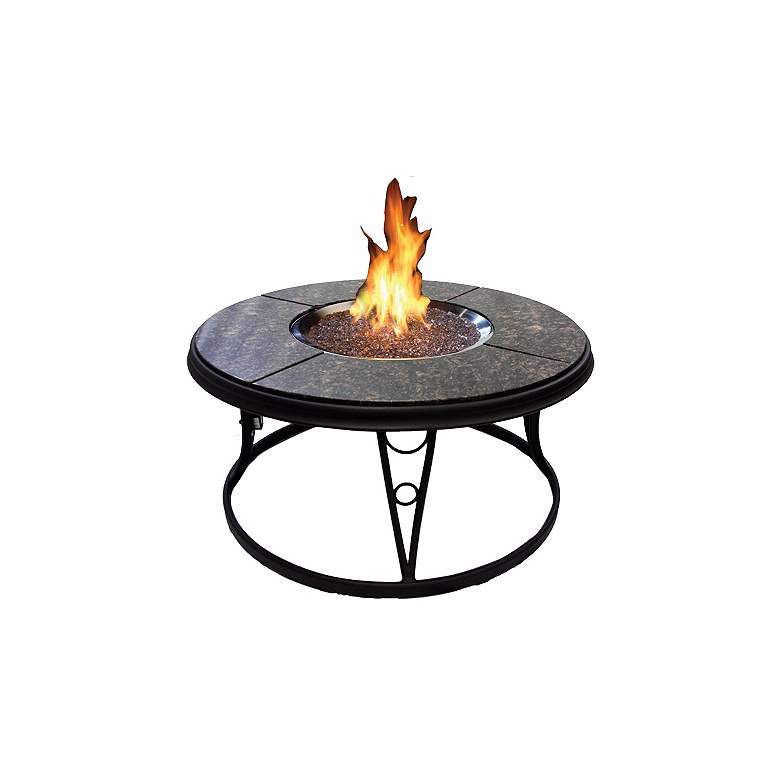 Image 1 Carmela 42 inch Round Chat Outdoor Fire Pit Table