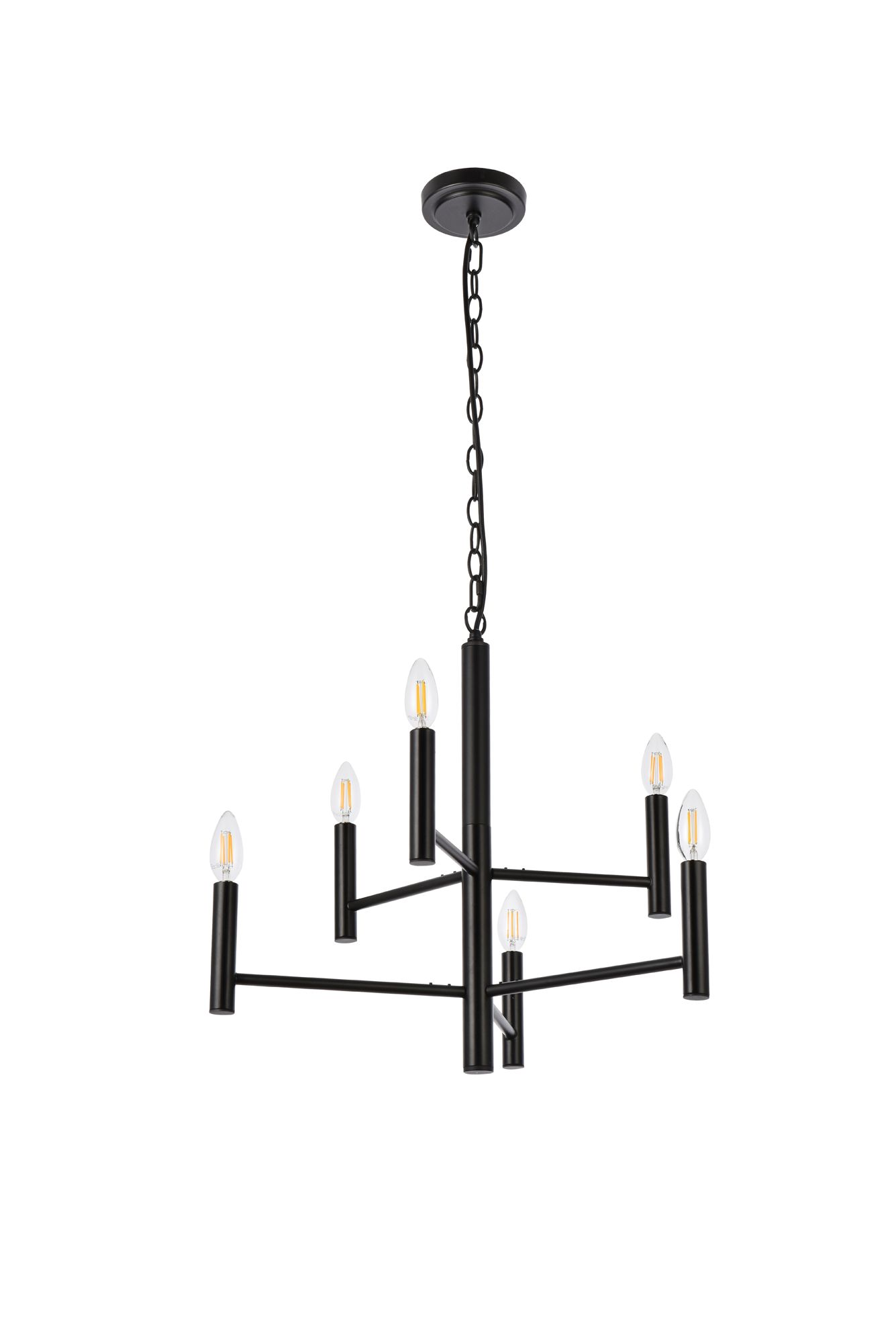 Carmella 6 Lts Pendant In Black