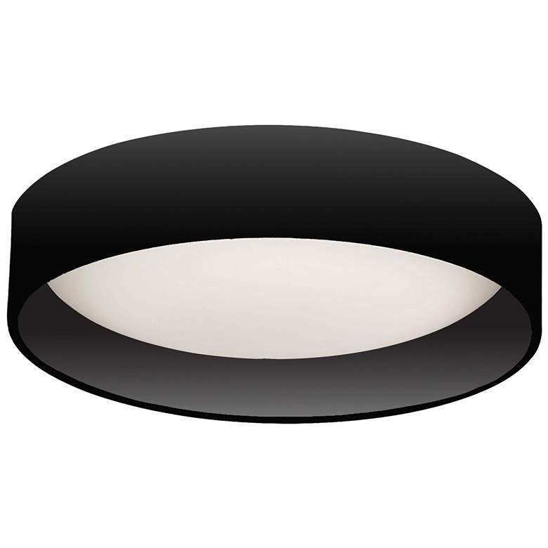 Image 1 Carmen 11" Wide Matte Black 14W Flush Mount With Metal Shade