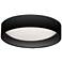 Carmen 11" Wide Matte Black 14W Flush Mount With Metal Shade