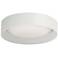 Carmen 11" Wide Matte White 14W Flush Mount With Metal Shade