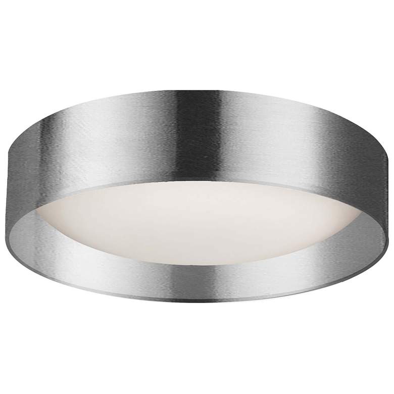 Image 1 Carmen 11" Wide Polished Chrome 14W Flush Mount With Metal Shade
