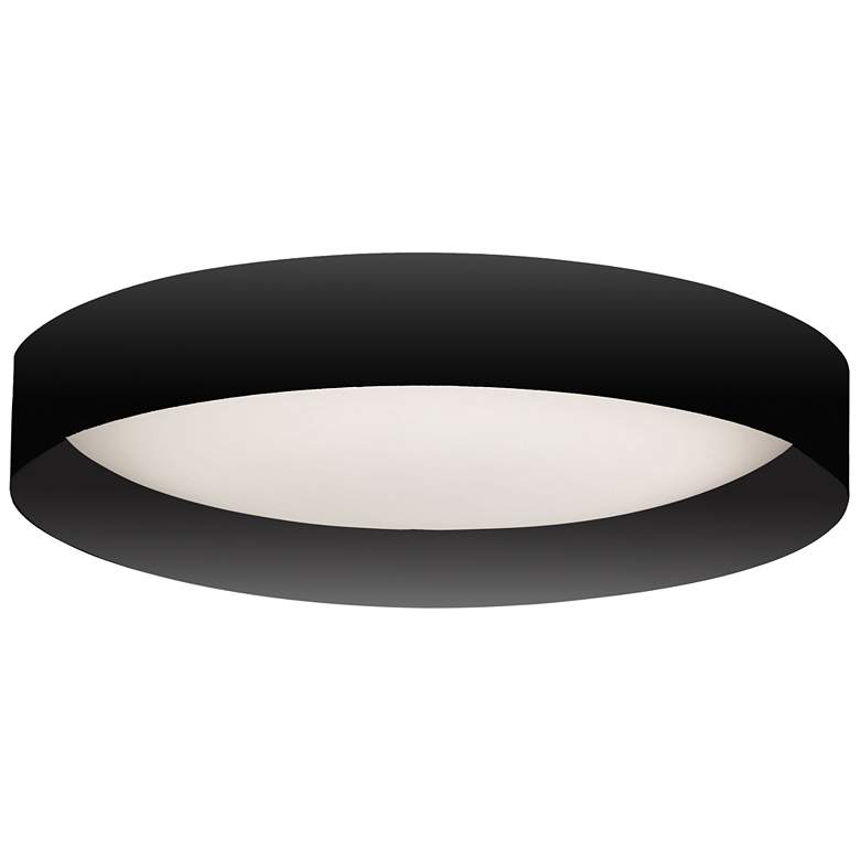 Image 1 Carmen 15" Wide Matte Black LED Flush Mount