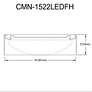 3_Carmen 15" Wide Matte White LED Flush Mount more views