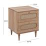 Carmen 19" Wide Natural Wood and Cane 2-Drawer Nightstand in scene