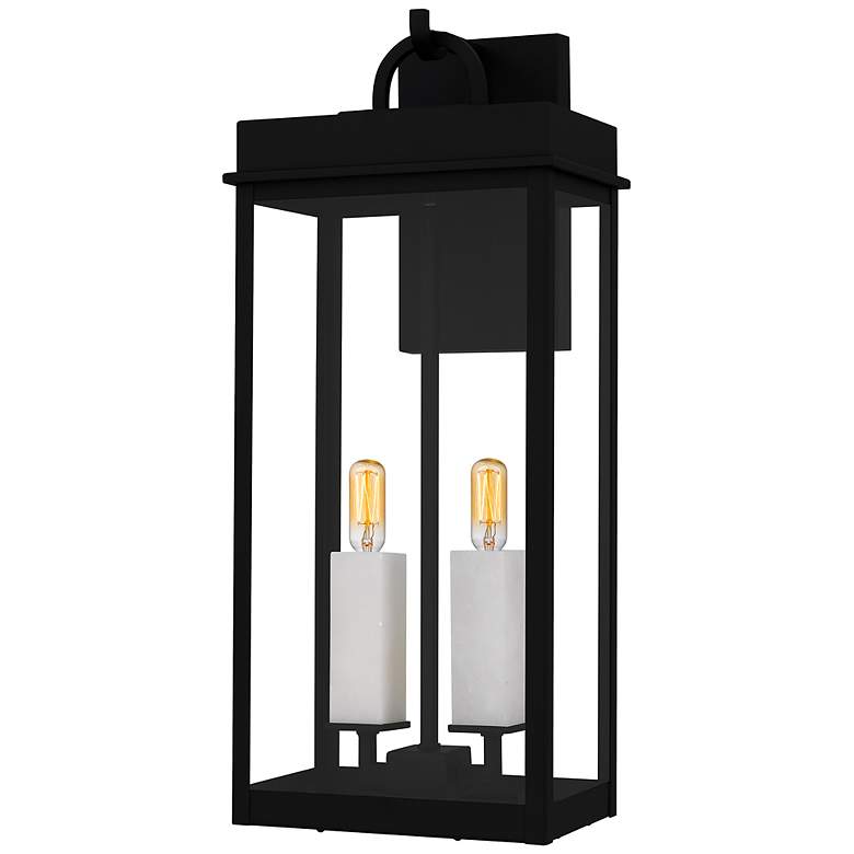 Image 1 Carmen 2-Light Matte Black Outdoor Wall Lantern
