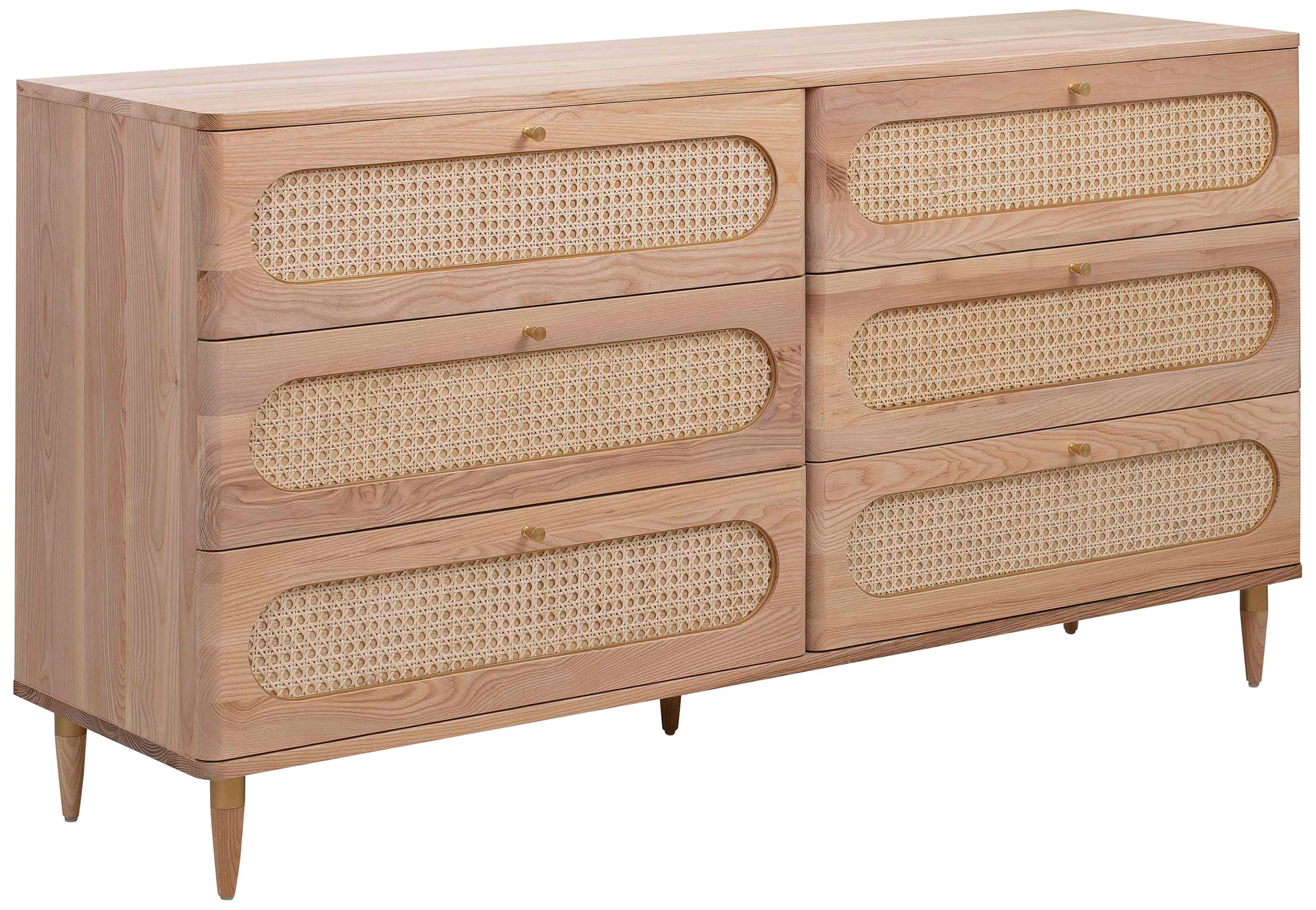 Wood and cane dresser discount