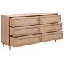 Carmen 63" Wide Natural Wood and Cane 6-Drawer Dresser in scene