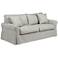 Carmen Classic 81 1/4" Wide Cream and Gray Slipcover Sofa