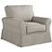 Carmen Classic Cream and Gray Slipcover Chair