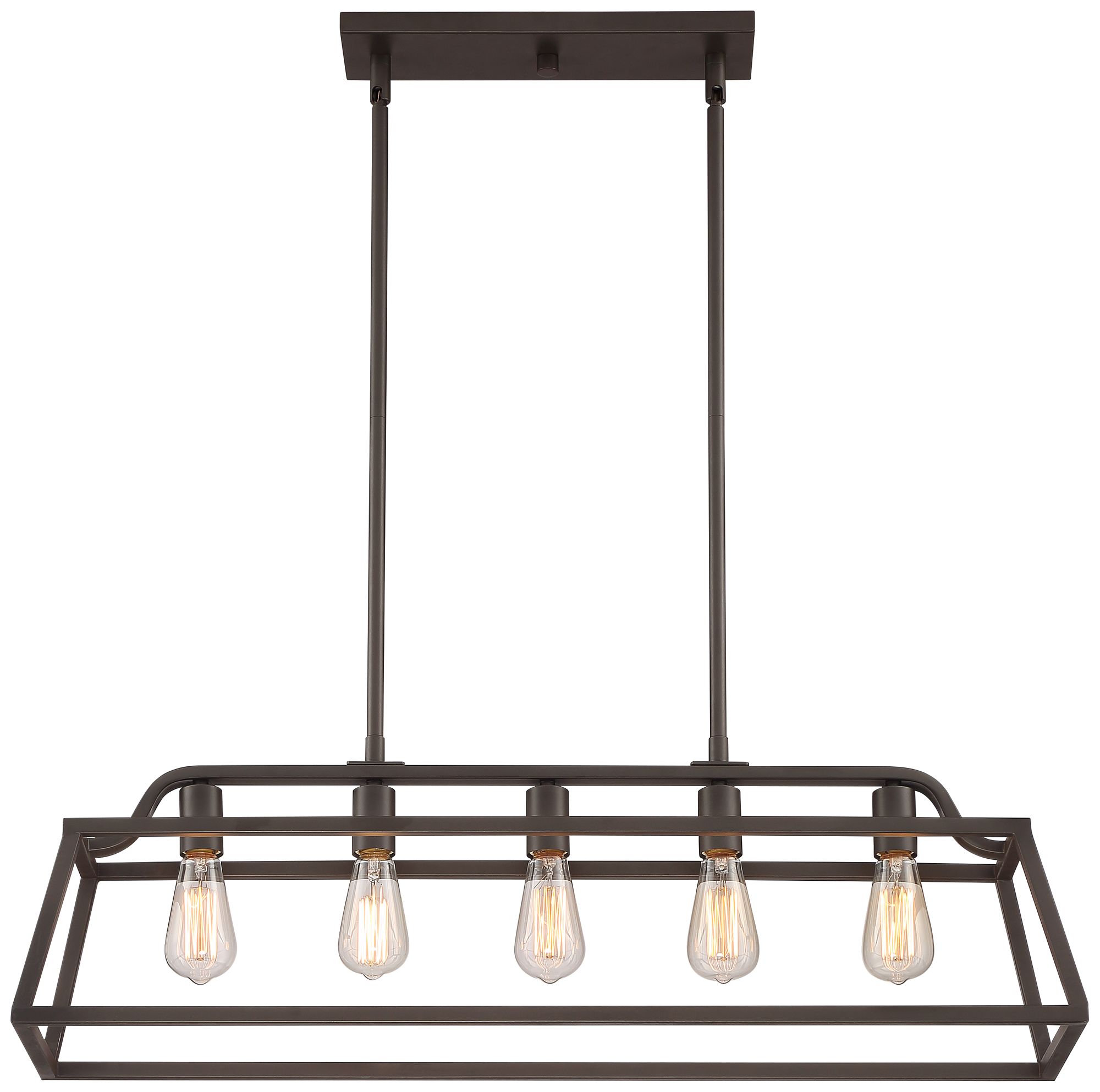 Carmichael 36" Wide Bronze 5Light Island Pendant Light 78N16