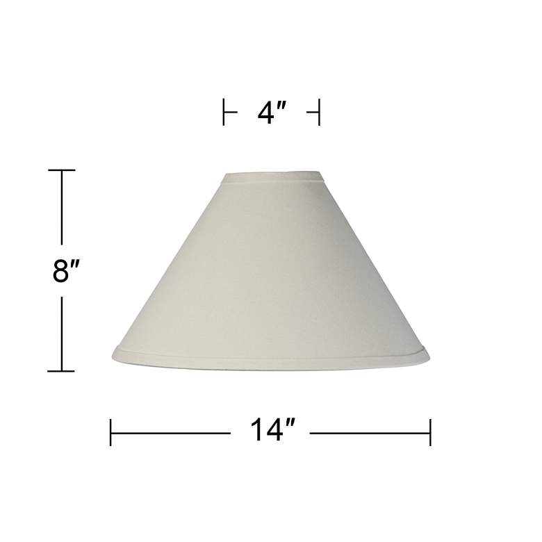Image 2 Carmilla Ivory Linen Empire Lamp Shade 4x14x8x9.5 (Spider) more views