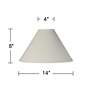 2_Carmilla Ivory Linen Empire Lamp Shade 4x14x8x9.5 (Spider) more views