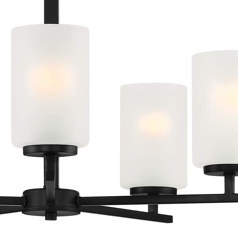 Image 3 Carmine 24" Wide Matte Black 5-Light Chandelier more views
