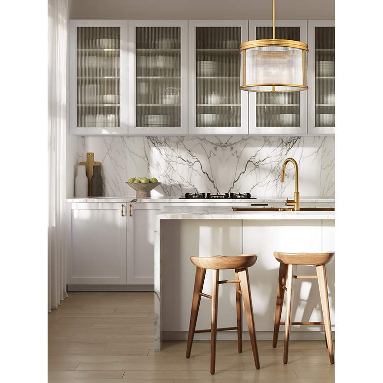 Image 2 Carnaby 18 1/4" Wide Modern Gold Drum Pendant Light more views
