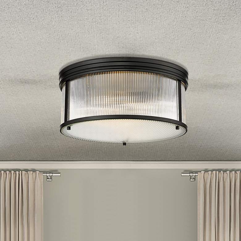 Image 1 Carnaby 18" Wide Matte Black Ceiling Light