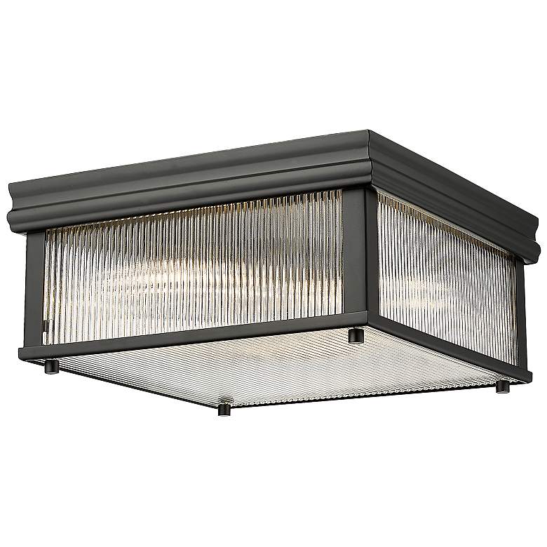 Image 2 Carnaby by Z-Lite Matte Black 4 Light Flush Mount