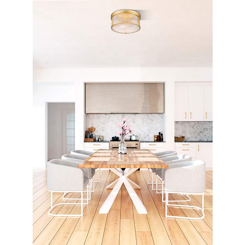 Image 3 Carnaby by Z-Lite Modern Gold 2 Light Flush Mount more views