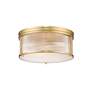 4_Carnaby by Z-Lite Modern Gold 2 Light Flush Mount more views