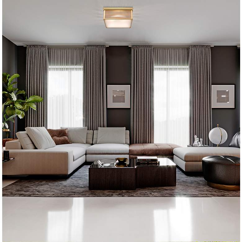 Image 3 Carnaby by Z-Lite Modern Gold 4 Light Flush Mount more views