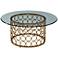 Carnaby Modern Lux Gold Round Cocktail Table