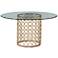 Carnaby Modern Lux Gold Round Dining Table
