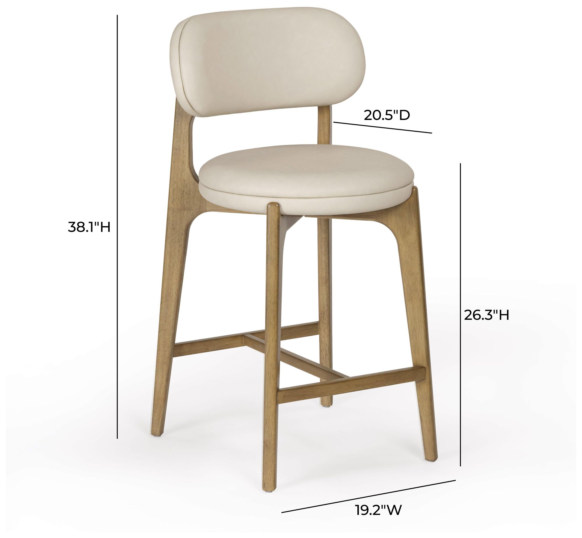 Image 6 Carnation Cream Perfomance Vegan Leather Counter Stool more views