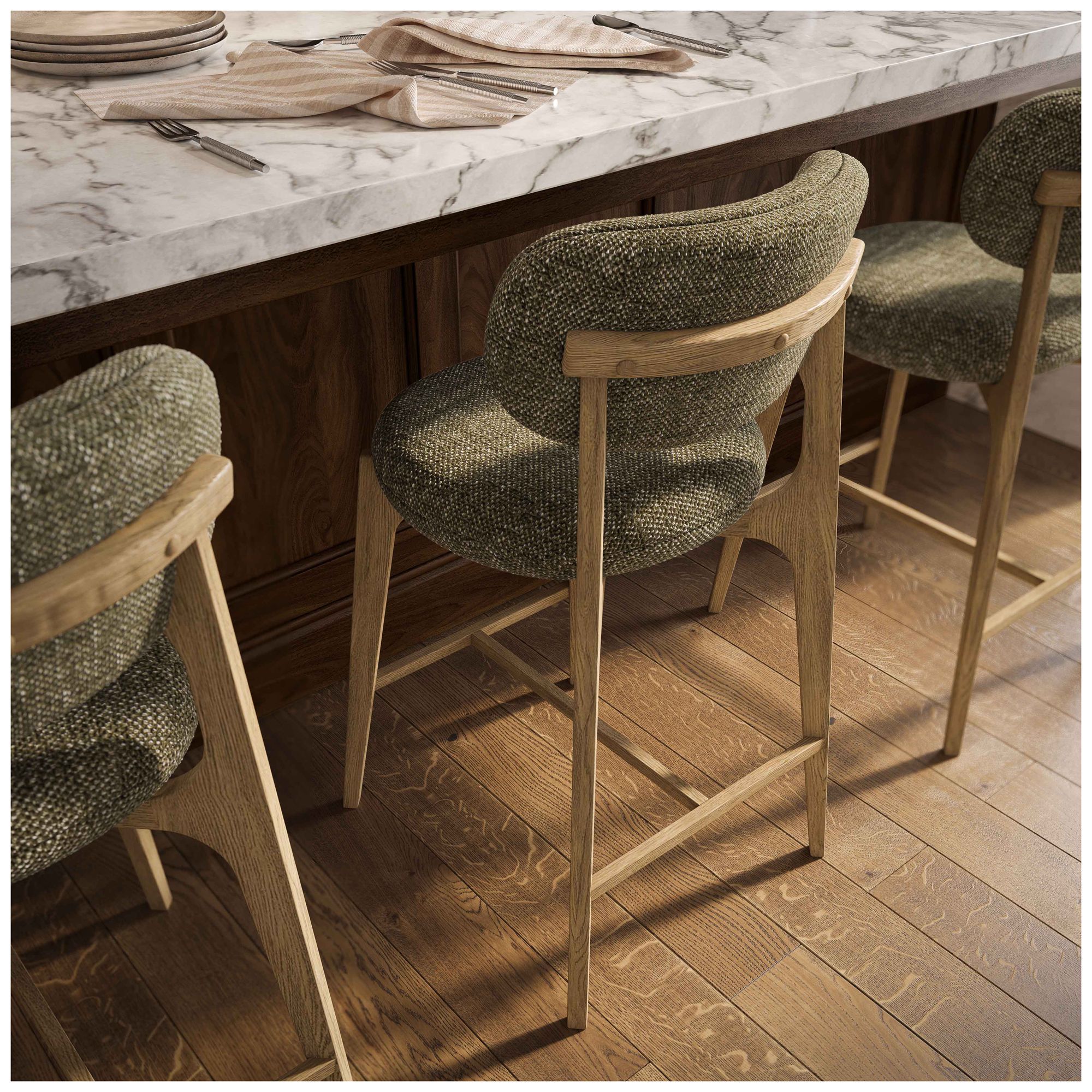 Image 2 Carnation Green Performance Fabric Counter Stool more views