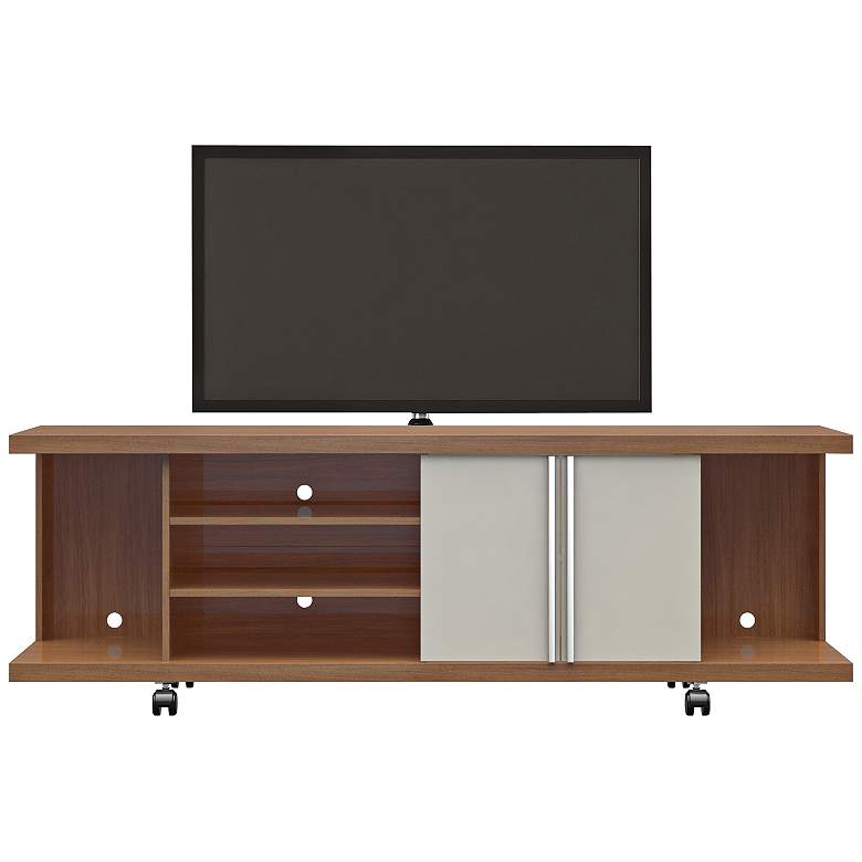 Image 1 Carnegie 71 inch Wide Maple Cream and Off-White 2-Door TV Stand