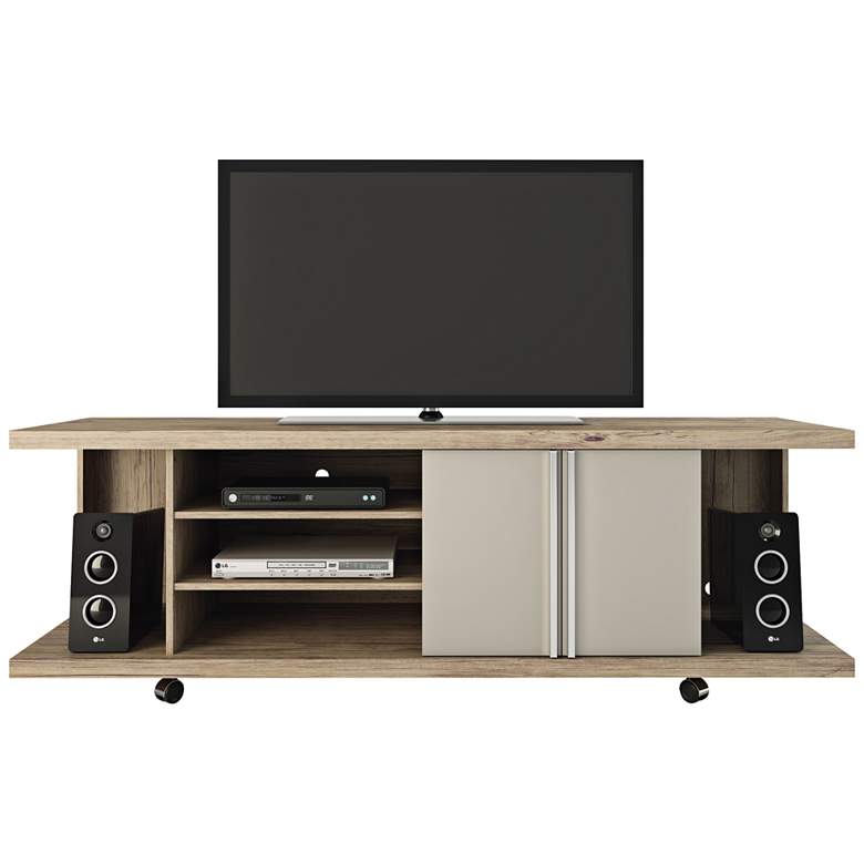 Image 1 Carnegie 71 inch Wide Nature and Nude 2-Door TV Stand