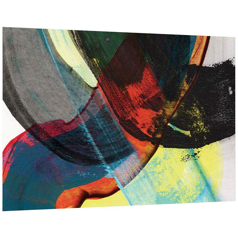 Image 3 Carnival Abstract I and II 48"H 2-Piece Glass Wall Art Set more views