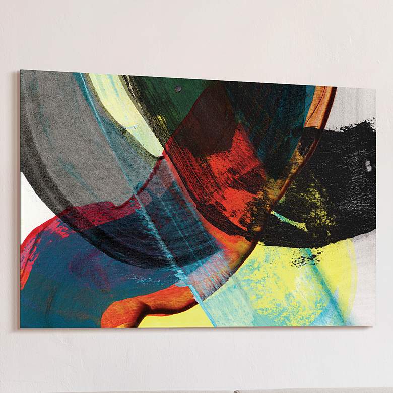 Image 1 Carnival Abstract II 48"H Printed Tempered Glass Wall Art