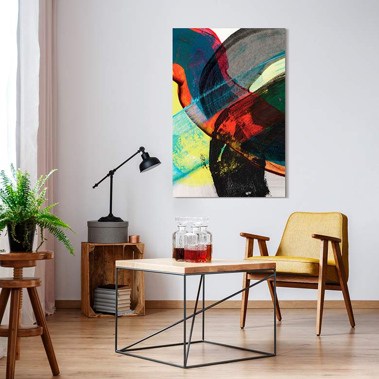 Image 6 Carnival Abstract II 48"H Printed Tempered Glass Wall Art more views