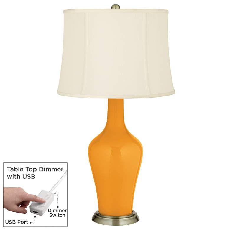Image 1 Carnival Anya Table Lamp with Dimmer