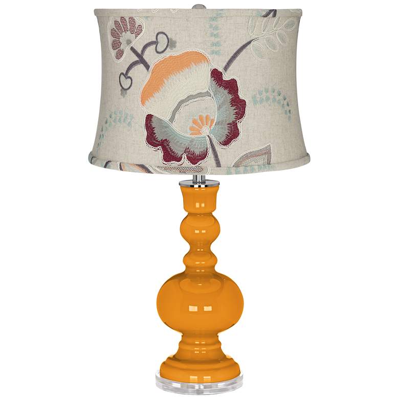Image 1 Carnival Apothecary Table Lamp w/ Beige Floral Shade