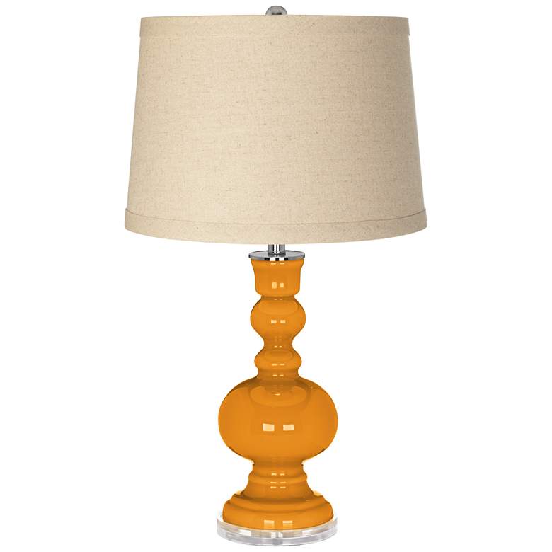 Image 1 Carnival Burlap Drum Shade Apothecary Table Lamp