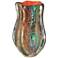 Carnival Color 9 1/2" High Art Glass Vase by Dale Tiffany