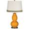 Carnival Double Gourd Table Lamp with Scallop Lace Trim