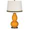 Carnival Double Gourd Table Lamp with Wave Braid Trim