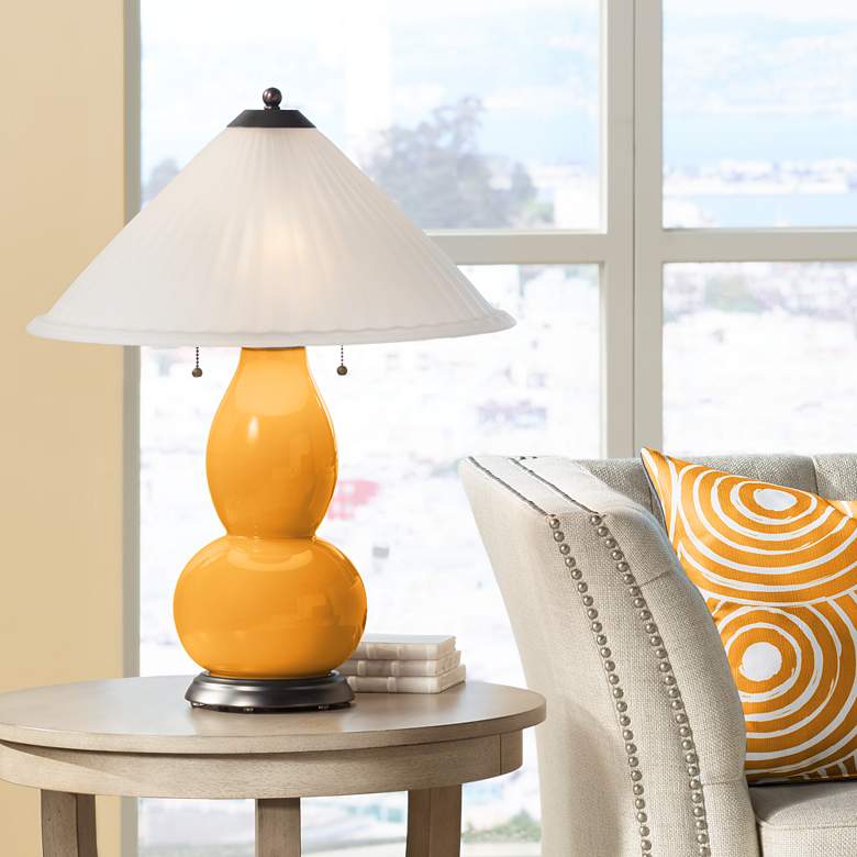 Image 1 Carnival Fulton Table Lamp with Fluted Glass Shade