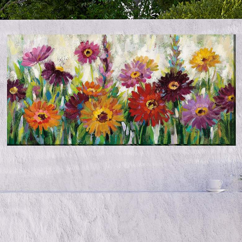 Image 1 Carnival of Color 48"W Rectangular Outdoor Canvas Wall Art